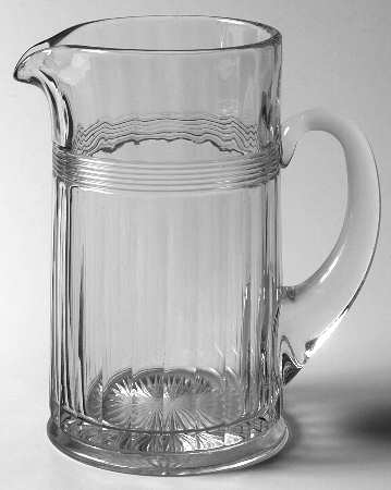 Banded Flute Clear 16 Oz Pitcher
