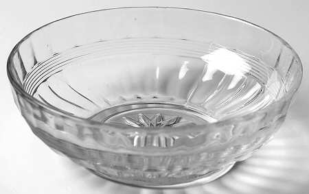 Banded Flute Clear 4 1/2" Nappy
