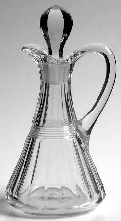 Banded Flute Clear Oil Cruet & Stopper