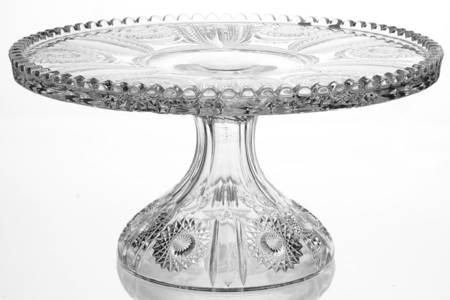 Beaded Panel Sunburst Round Cake Stand