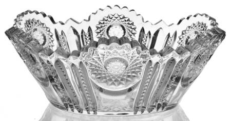 Beaded Panel Sunburst 9" Round Crimped Bowl