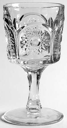 Beaded Panel Sunburst Wine Glass