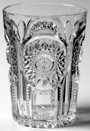 Beaded Panel Sunburst 8 Oz Flat Tumbler