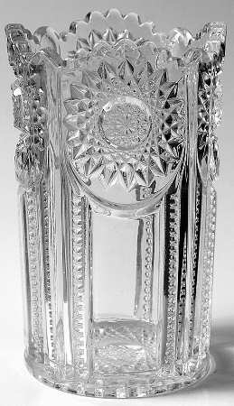 Beaded Panel Sunburst 6" Celery Vase