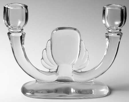 Cabochon Clear Double Light Candlestick