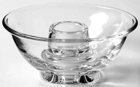 Cabochon Clear Single Light Candlestick