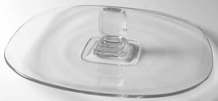 Cabochon Clear Center Handle Tray