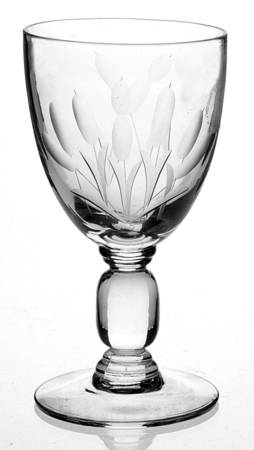 Cat-Tail (Cut 1053) Wine Glass