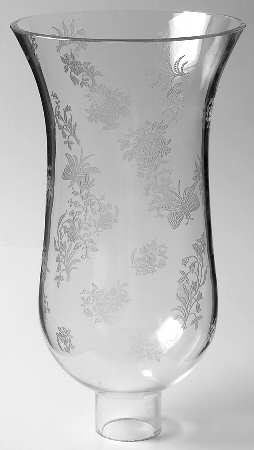 Chintz Clear (Stem 3389) Hurricane Lamp, Globe Only