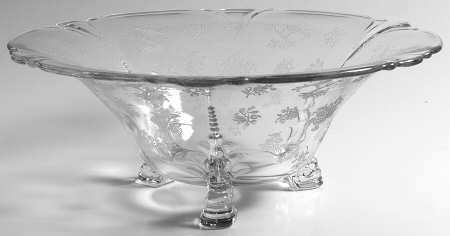 Chintz Clear (Stem 3389) 10" Footed Bowl