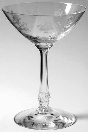 Chintz Clear (Stem 3389) Champagne/Tall Sherbet