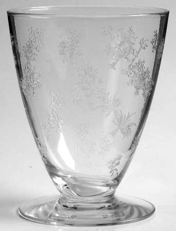 Chintz Clear (Stem 3389) Footed Tumbler
