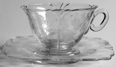 Chintz Clear (Stem 3389) Cup & Saucer Set