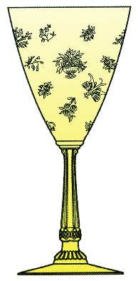 Chintz Yellow (Stem 3389) Water Goblet