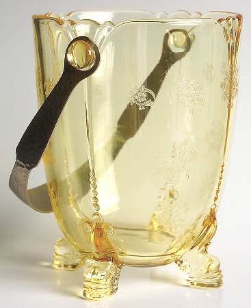 Chintz Yellow (Stem 3389) Ice Bucket with Detachable Handle