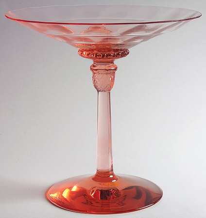 Charter Oak Pink Round Compote (Height X Width)