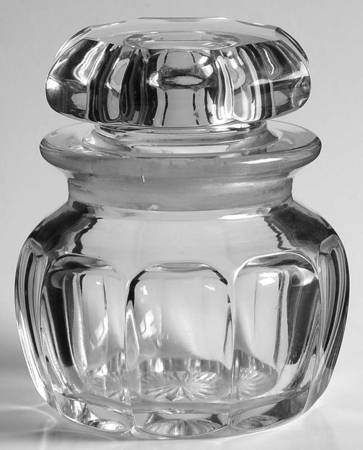 Colonial Clear (Stem 373-341) Horseradish Jar & Lid