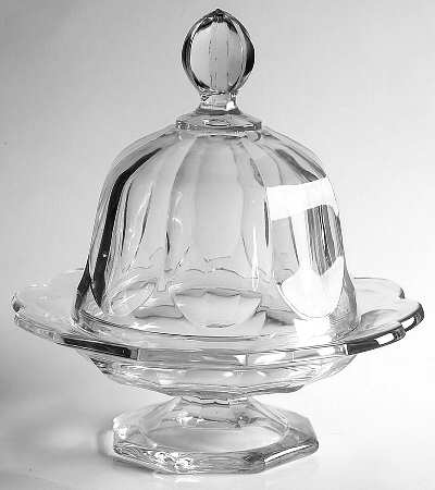Colonial Clear (Stem 373-341) Round Covered Butter