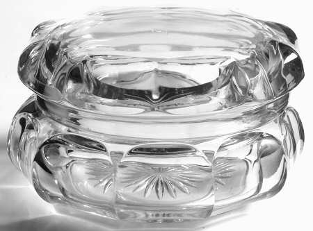 Colonial Clear (Stem 373-341) Round Puff Box with Lid