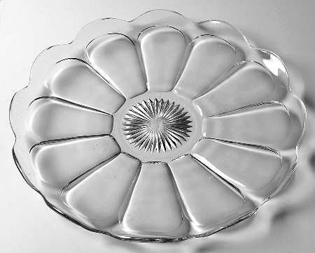 Colonial Clear (Stem 373-341) 13" Cupped Sandwich Plate