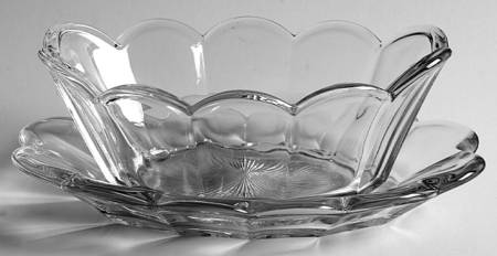 Colonial Clear (Stem 300, 300-1-2) Oval Mayonnaise Bowl & Underplate