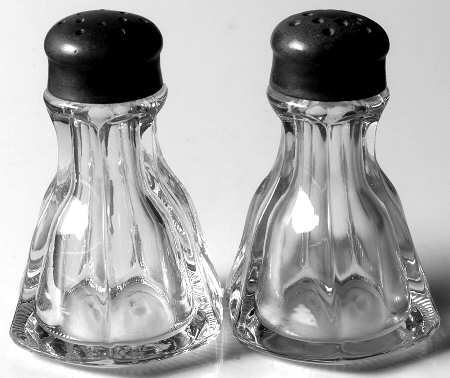 Colonial Clear (Stem 300, 300-1-2) Shaker Set with Metal Lids