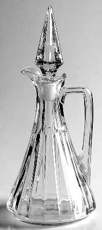 Coarse Rib Clear Cruet & Stopper