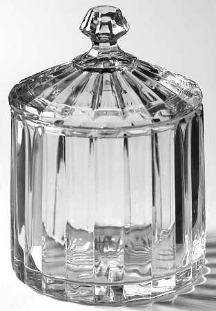 Coarse Rib Clear Hotel Sugar with Lid
