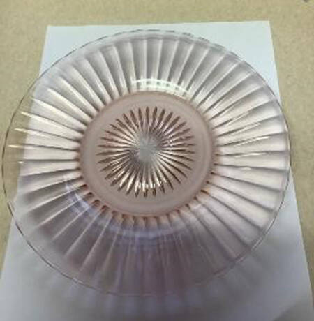 Coarse Rib Pink (Flamingo) Luncheon Plate