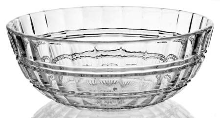 Cross Lined Flute 7" Round Bowl