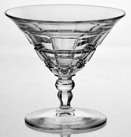 Cross Lined Flute Low Sherbet