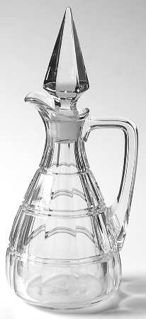 Cross Lined Flute Cruet & Stopper