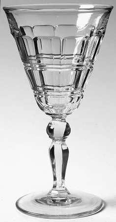 Cross Lined Flute Water Goblet