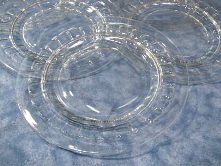 Cross Lined Flute Luncheon Plate