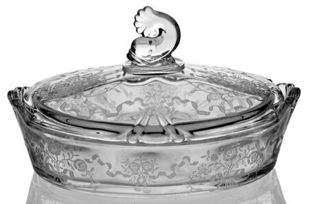 Crinoline Lemon Dish & Dolphin Finial Lid