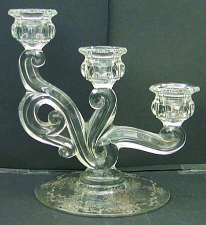 Crinoline 3 Light Candlestick