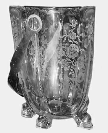 Crinoline Dolphin Footed Ice Bucket w/Detachable Handle