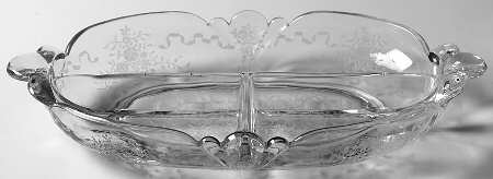Crinoline 11" Oval 3 Part Celery/Relish