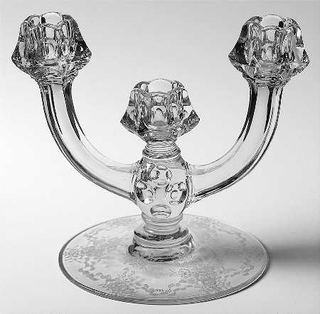 Crinoline Three Light Candlestick