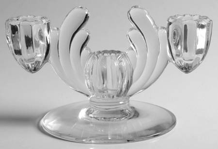 Crystolite (Pressed & Thin Blown) 3 Light Candlestick