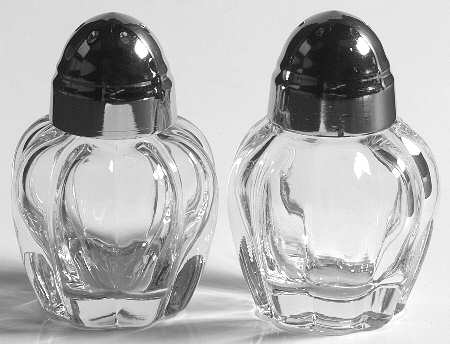 Crystolite (Pressed & Thin Blown) Shaker Set w/Metal Lids