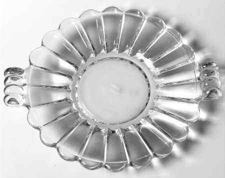Crystolite (Pressed & Thin Blown) Round Handled Snack Plate