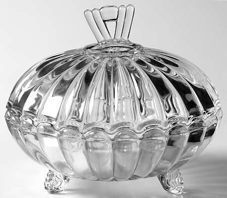 Crystolite (Pressed & Thin Blown) Candy Dish & Lid