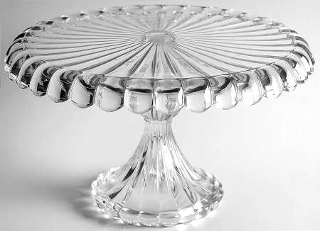 Crystolite (Pressed & Thin Blown) Round Cake Stand