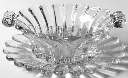 Crystolite (Pressed & Thin Blown) Mayonnaise Bowl and Underplate