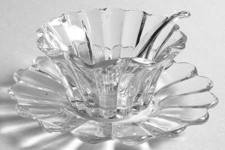 Crystolite (Pressed & Thin Blown) (3 Piece) Single Salad Dressing Set