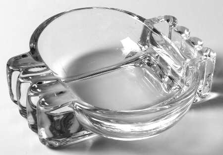 Crystolite (Pressed & Thin Blown) Ashtray with Match Book Holder