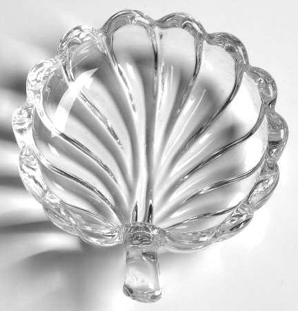 Crystolite (Pressed & Thin Blown) Individual Leaf Shape Nut Dish