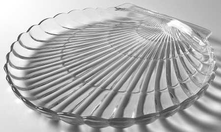 Crystolite (Pressed & Thin Blown) 13" Shell Shape Sandwich Plate