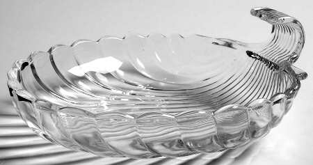 Crystolite (Pressed & Thin Blown) 7" Shell Praline Dish
